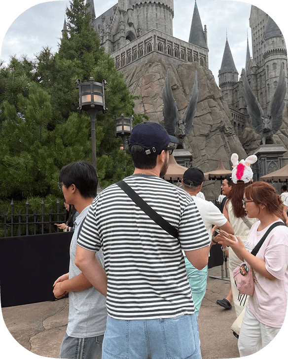 Vlad with friends at Hogwarts